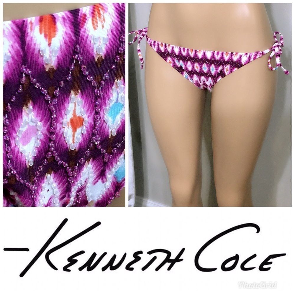 Kenneth Cole beaded bikini bottoms.
